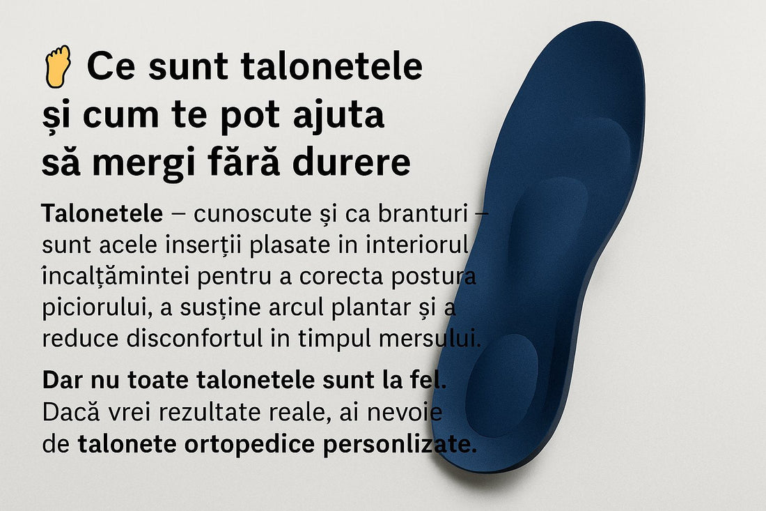 „Talonete personalizate OrthoFlex – soluții ortopedice pentru dureri de picioare și postură corectă”