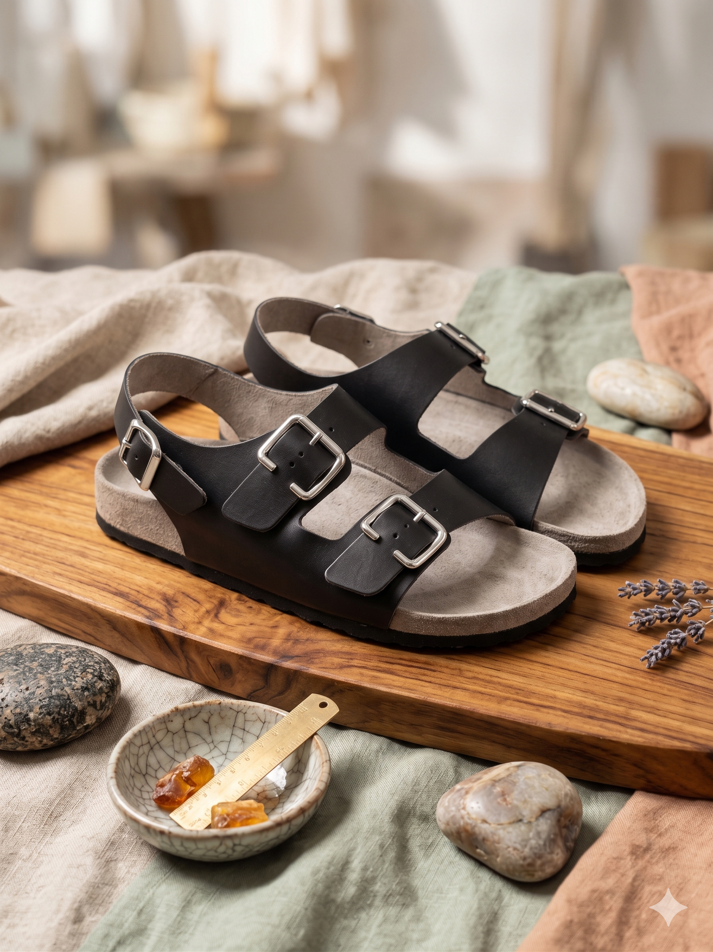 Sandale ortopedice OrthoFlex 2 catarame negru